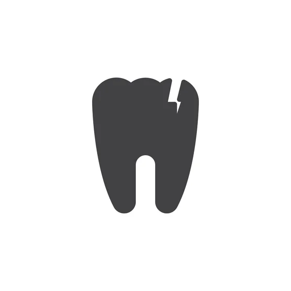 Broken tooth vector icon — Stock Vector