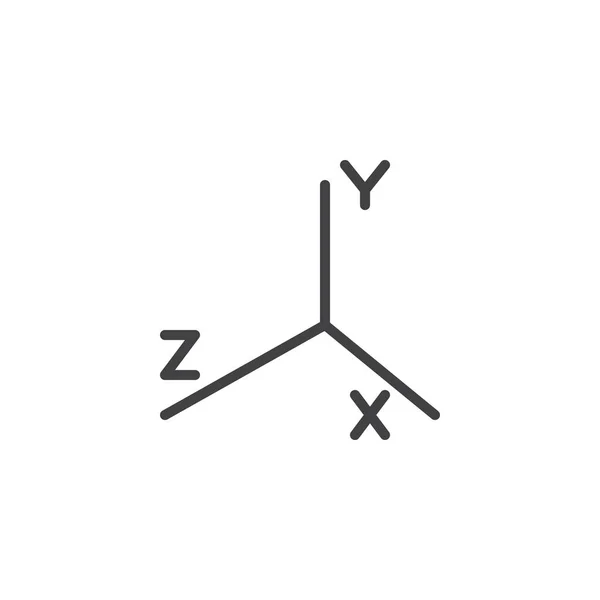 Icona del contorno dell'equazione di geometria — Vettoriale Stock