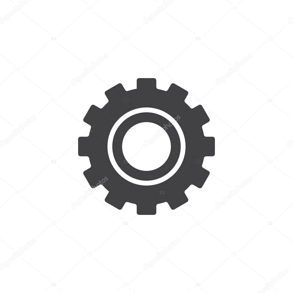 Settings gear vector icon