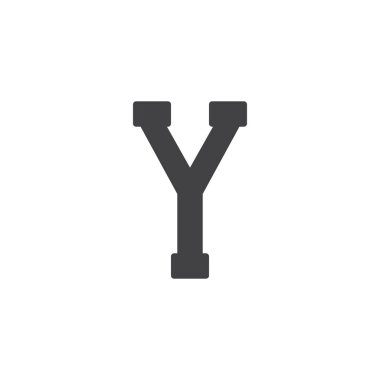 Upsilon mektup vektör simgesi