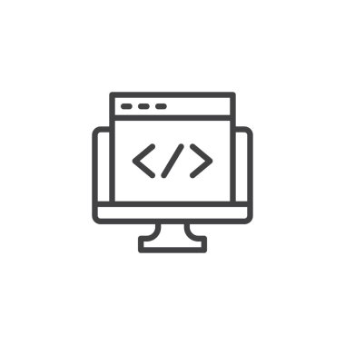 SEO anahat simgesi ile bilgisayar ekranı