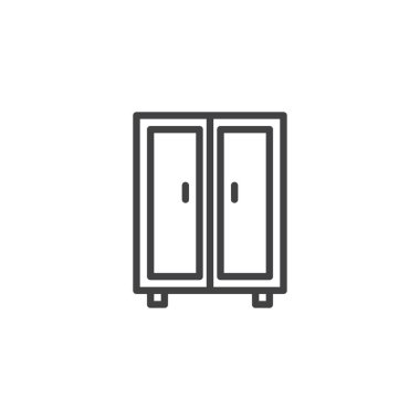 Giyim dolap anahat simgesini