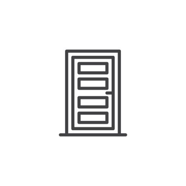 Ahşap kapı anahat simgesi