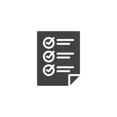 Denetim listesi vektör simgesi