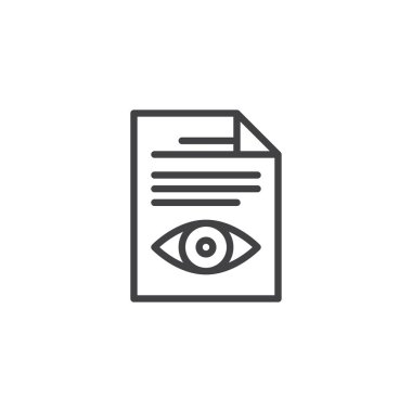 Belge dosya görünümü anahat simgesini