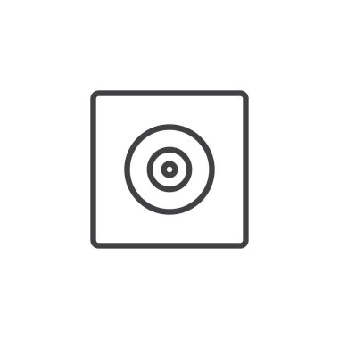 TV soket anahat simgesi