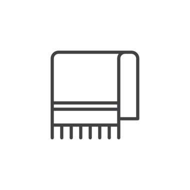 Katlanmış eşarp anahat simgesini