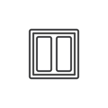 Elektrik ışık anahtarı anahat simgesini