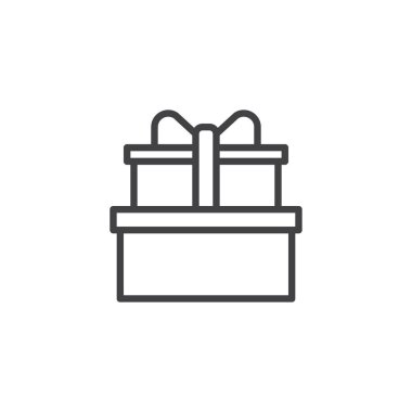 Pasta hediye kutusu anahat simgesini