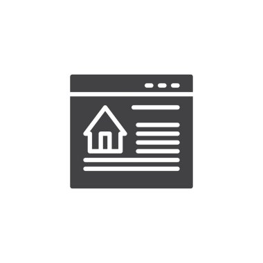 Web sitesi sayfa ev vektör simgesi olan