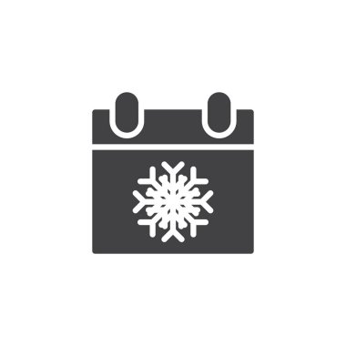 Kış günü takvim vektör simgesi