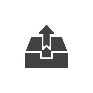 Ok vektör simgesi giden kutusu