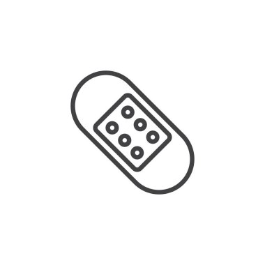 Tıbbi yama anahat simgesini