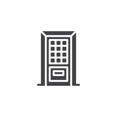 Cam pencere vektör simgesi ile kapı