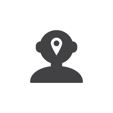 Kullanıcı konumu vektör simgesi