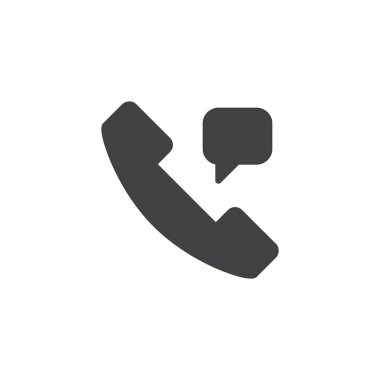 Telefon cep telefonu ve konuşma balonu vektör simgesi