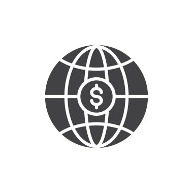 Küresel para vektör simgesi