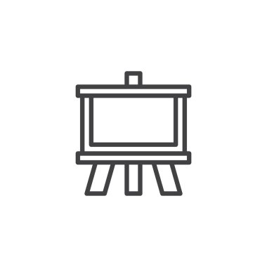 Boş flip grafik anahat simgesini