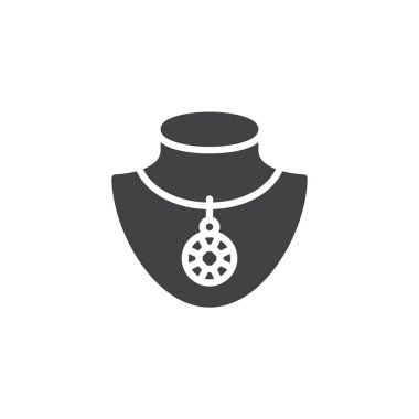 Takı Kolye vektör simge mankenle