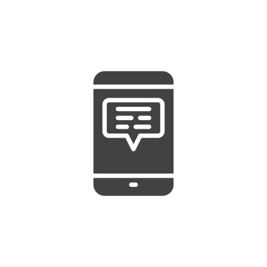 Mobil sohbet vektör simgesi