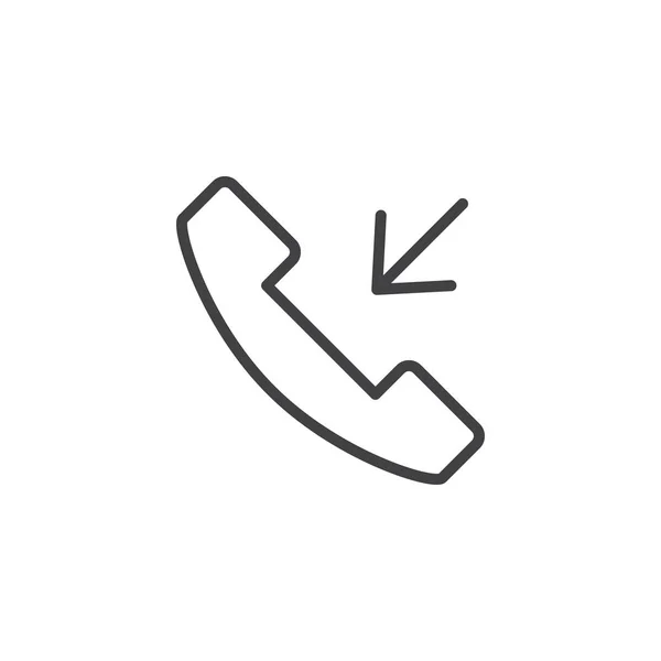 Incoming call outline icon — Stock Vector