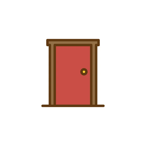 Заполненный контур входной двери — стоковый вектор