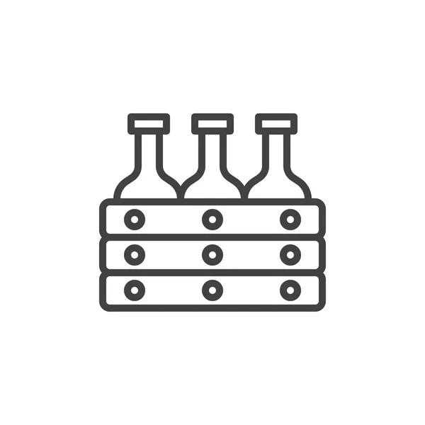 Icône de contour de boîte de bière — Image vectorielle