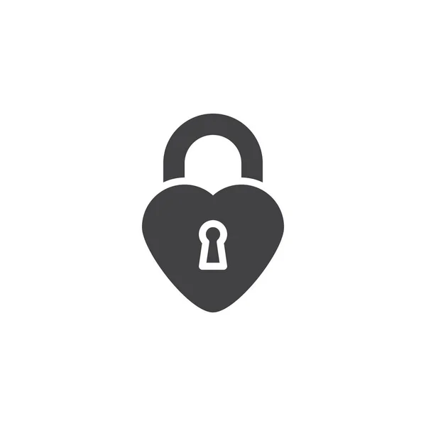 Padlock heart vector icon — Stock Vector