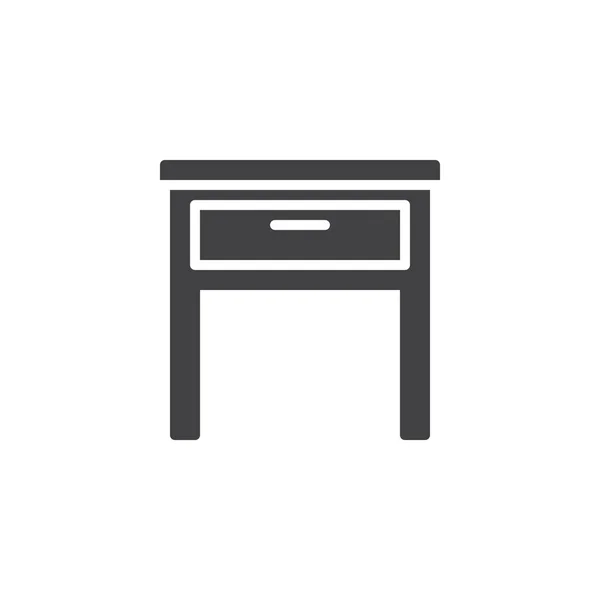 Fiókos íróasztal Vector Icon — Stock Vector