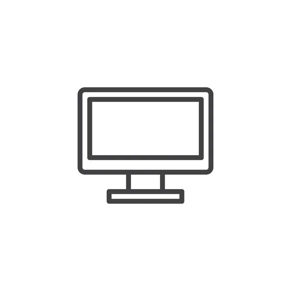 Overzicht pictogram van de monitor van de computer — Stockvector