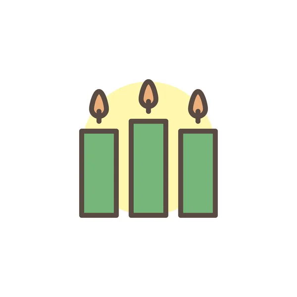 Velas de fiesta llenas icono contorno — Archivo Imágenes Vectoriales