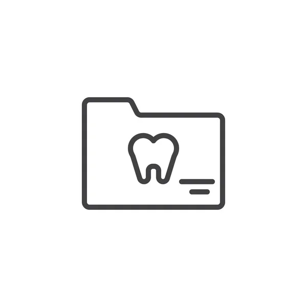Ícone de contorno de pasta dentária —  Vetores de Stock