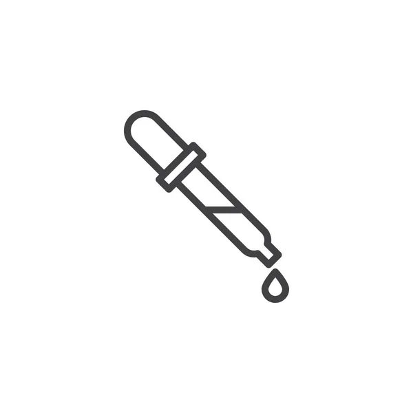 Eyedropper, icono del contorno de la herramienta de diseño — Vector de stock