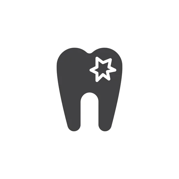 Icona danneggiata del vettore dentale — Vettoriale Stock