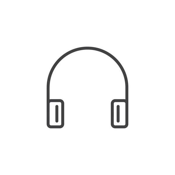 Icono de contorno de auriculares — Vector de stock