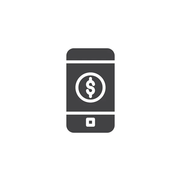 Icône vectorielle écran de paiement mobile — Image vectorielle