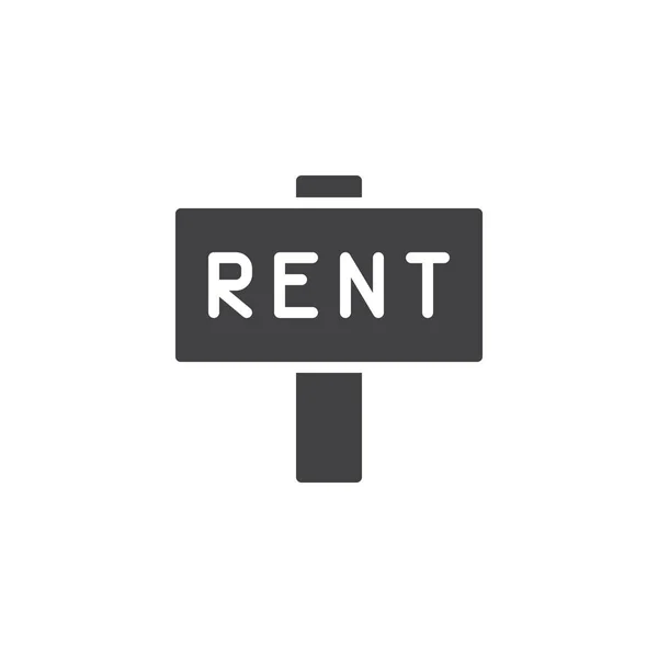 Rent board sign vector icon — Stock Vector