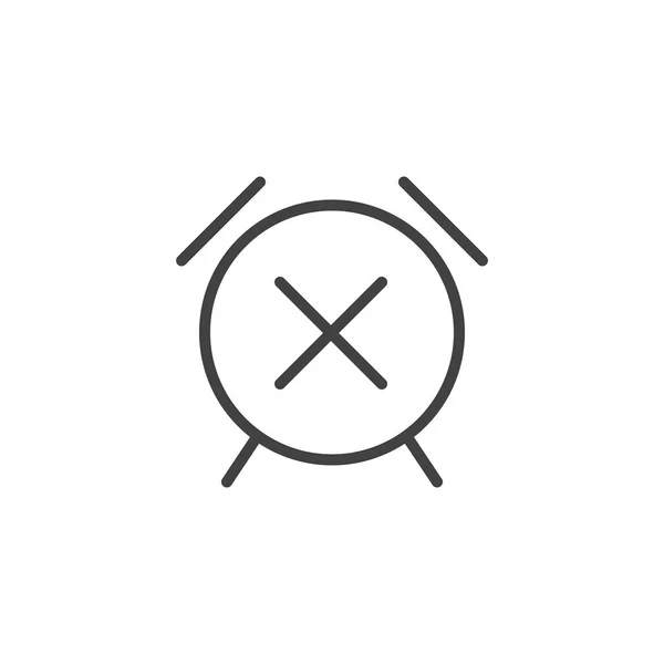 Ébresztőóra Mégse szerkezeti ikon — Stock Vector