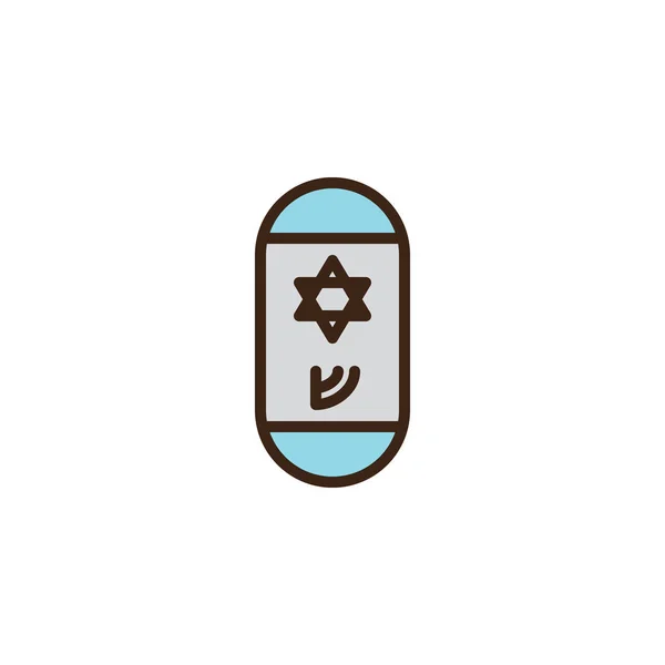 Иконка иудейского мезузы — стоковый вектор