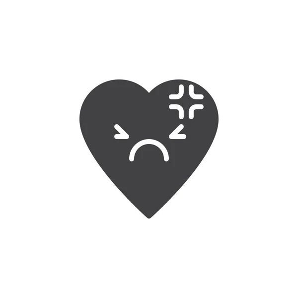 Hoofdpijn gezicht emoticon vector pictogram — Stockvector