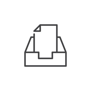 Arşiv belgesi dosya anahat simgesini