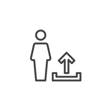 Kullanıcı profili yükleme anahat simgesini