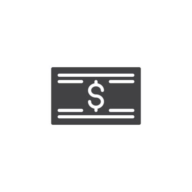 Doları para bill vektör simgesi