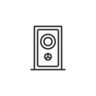 Porthole aydınlatıcı kapı anahat simgesi