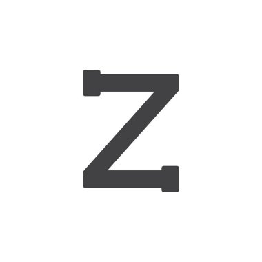 Zeta mektup vektör simgesi