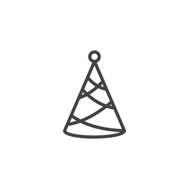 Parti şapka anahat simgesini