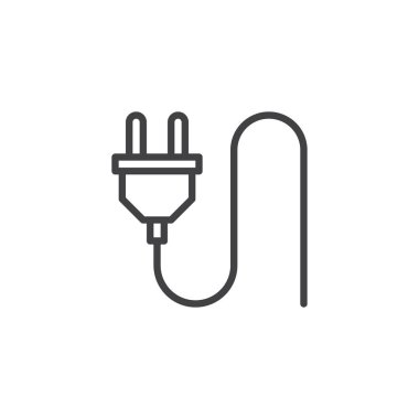 Tip C elektrik fiş anahat simgesini