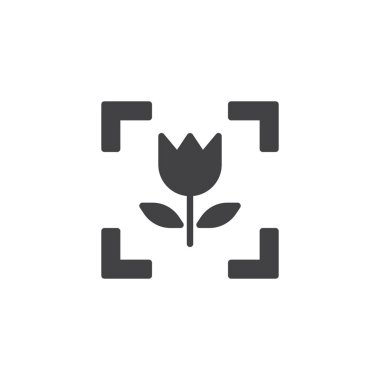 Makro kamera odak vektör simgesi