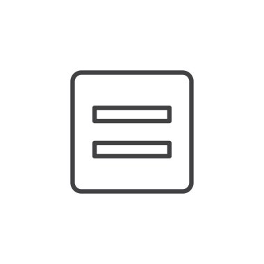 Matematik eşittir işareti anahat simgesini