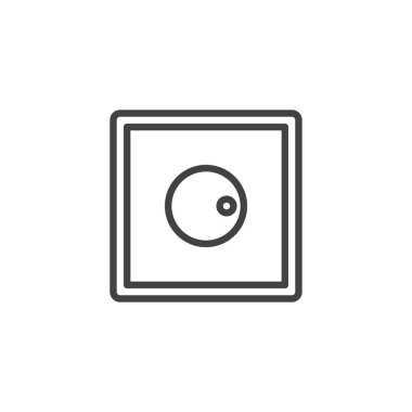 Işık dimmer anahtarı anahat simgesini